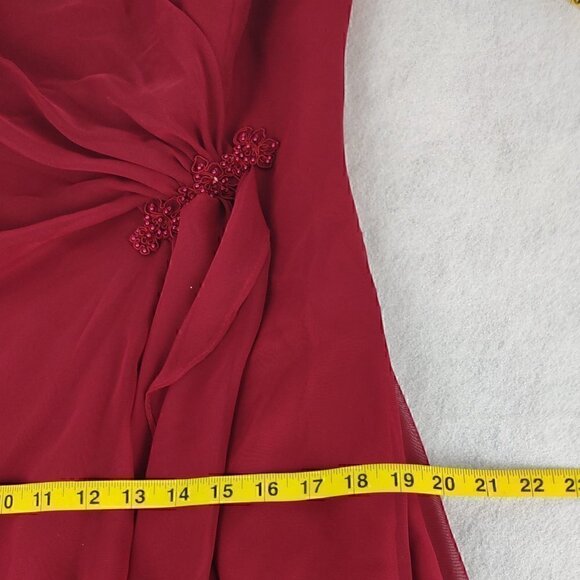 Jordan Women's Burgundy Formal, Wedding Prom, Strapless With Cover Dress Size 20 - Picture 11 of 14